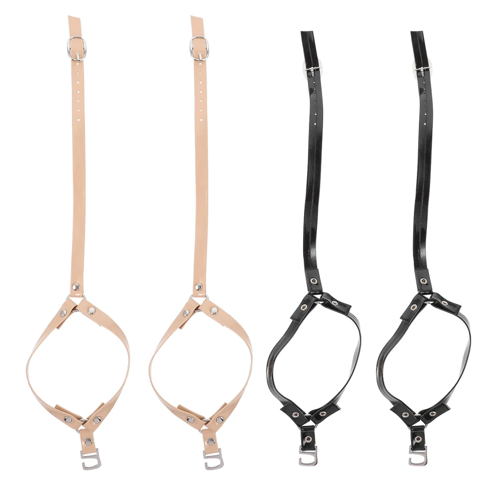 2 Pairs High Heels Shoelaces Triangle Bundle Shoelace Metal Buckle Shoes Strap