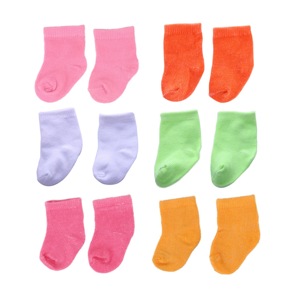 6 Pairs of Decorative Doll Socks Small Socks Toys Play House Ornaments