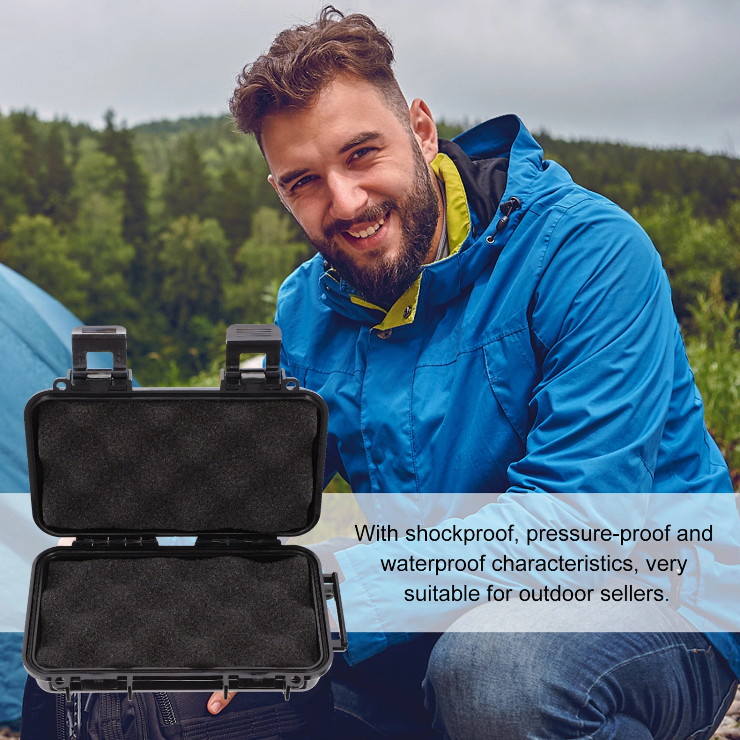 1Pc Survival Storage Case Outdoor Storage Box Shockproof Sealed Case Holder