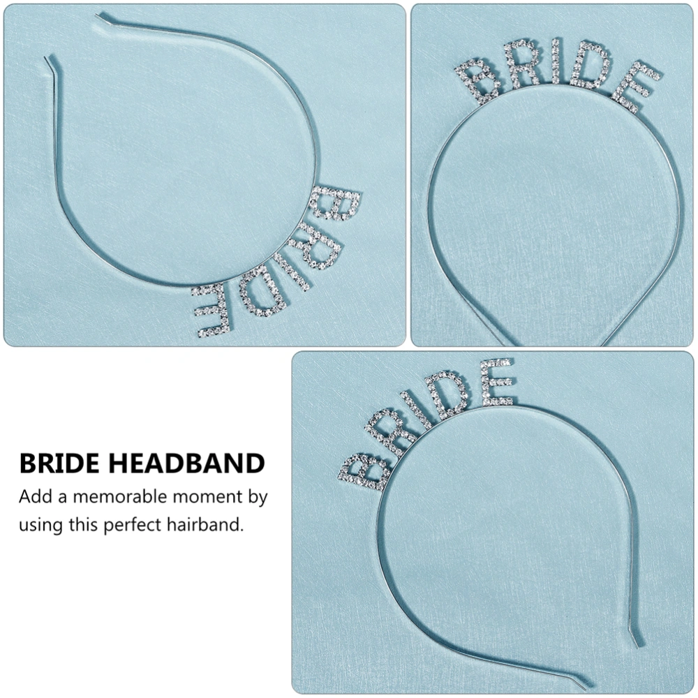 1pc Bridal Headband Bridal Accessories Bride Letter Headband for Wedding Party