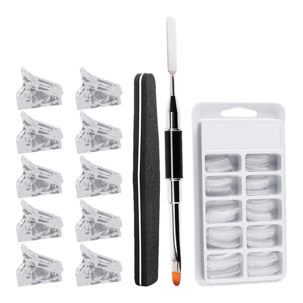1 Set Manicure Extension Nails Free Paper Manicure Crystal Nail Molds (White)