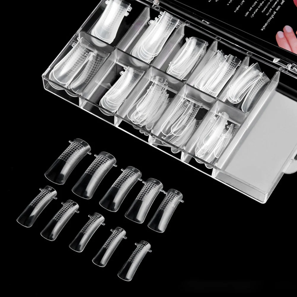 1 Set Manicure Extension Nails Free Paper Manicure Crystal Nail Molds (White)