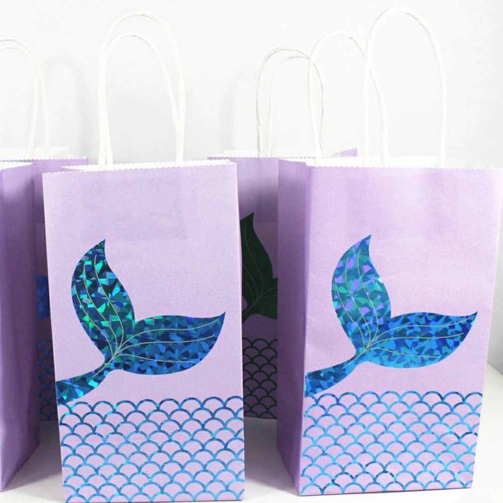 12 Pcs Mermaid Party Favors Bags Mermaid Candy Bags Party Paper Treat Bags