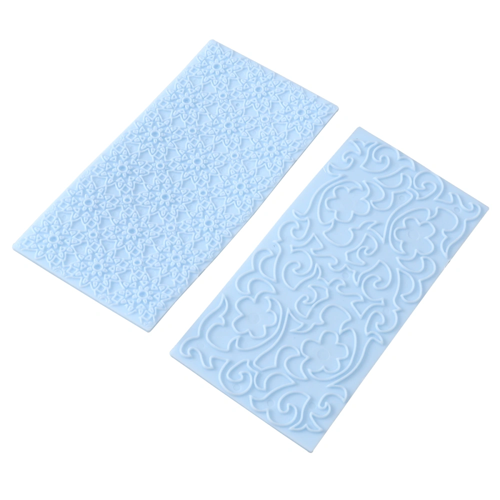 2pcs/set Floral Shape Border Trim Embossed Cake Mold Decoration Home Kitchen Baking Tools