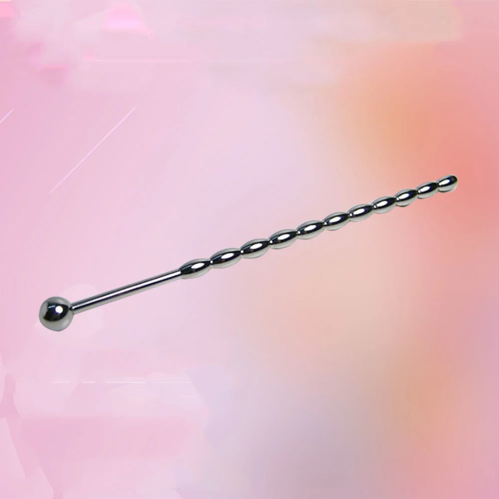 6MM Durable Urethral Sounds Stainless Steel Urinary Plug Beads Stimulate Urethral Dilator Masturbation Rod Penis Plug Sex Toy for Men Male