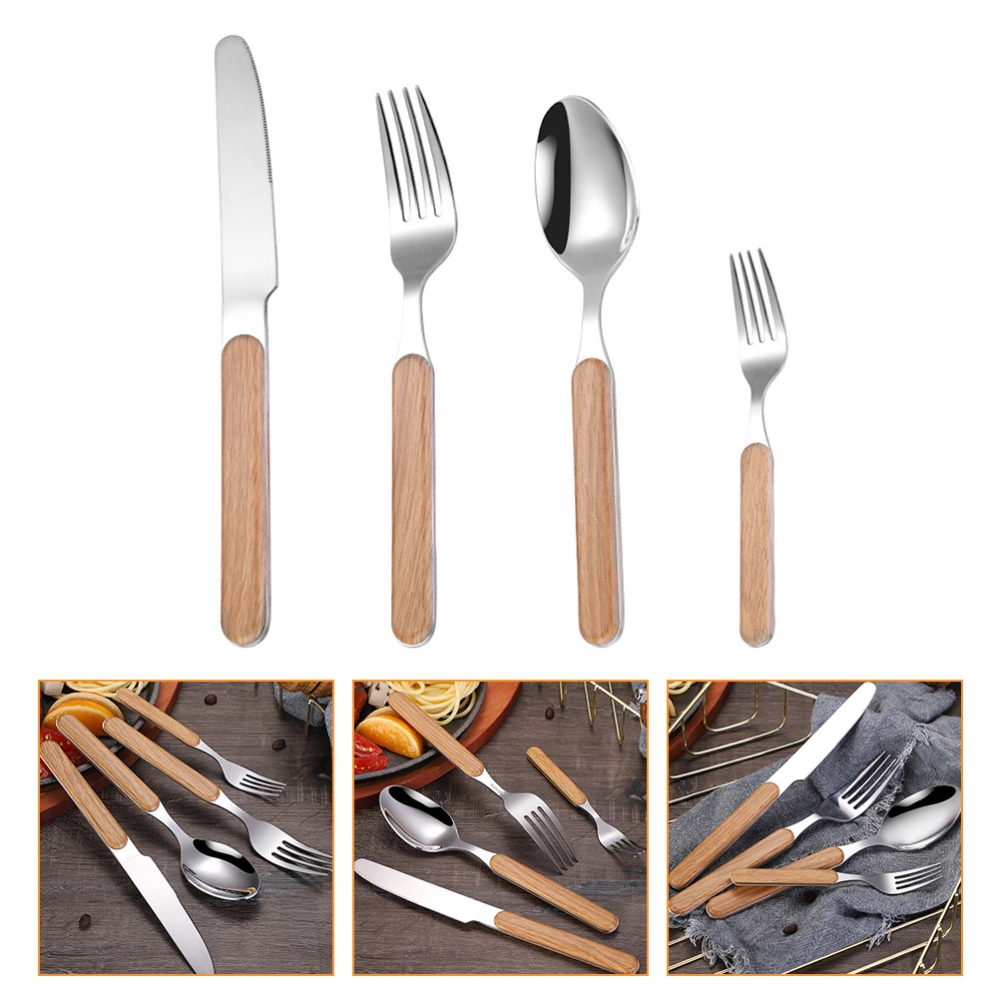 4Pcs Cutlery Set Forks Cutter and Spoon Gift Set for Housewarming Festival