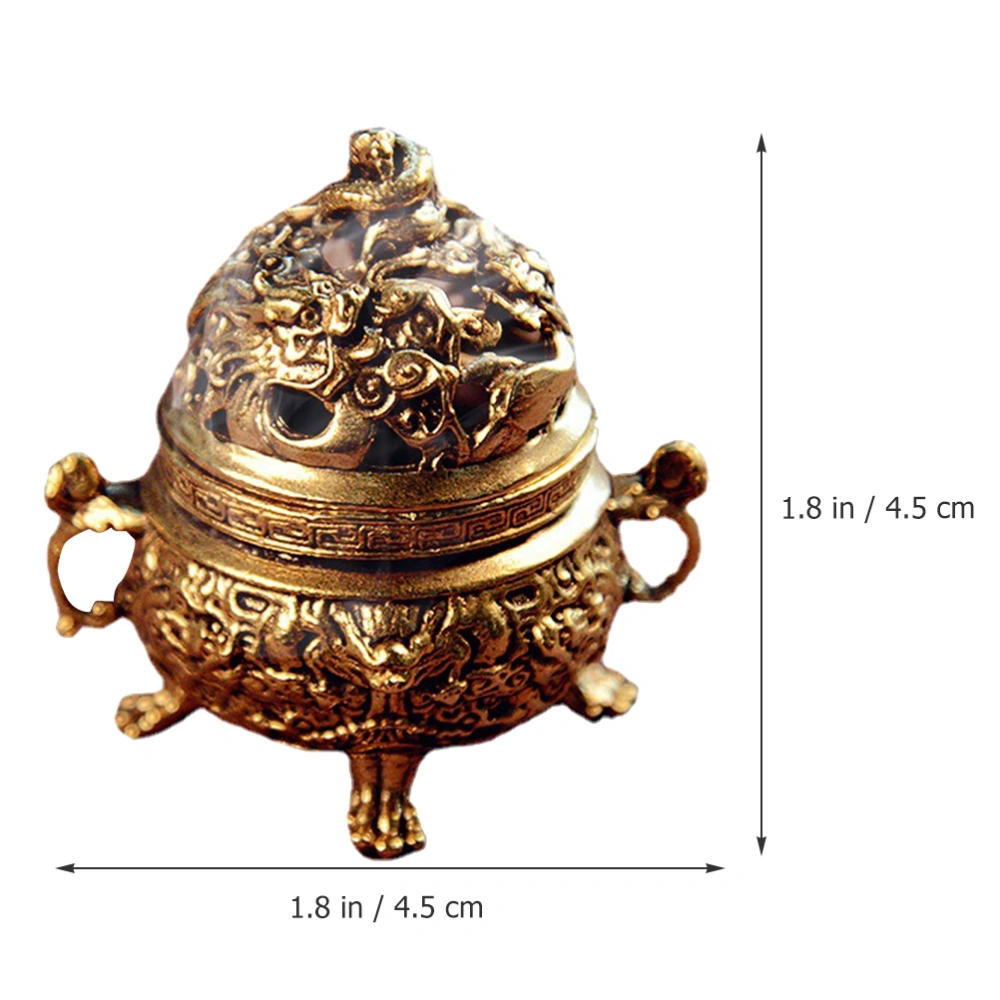 Brass Tabletop Mini Incense Burner Incense Holder Brass Antique Censer Home Ornament