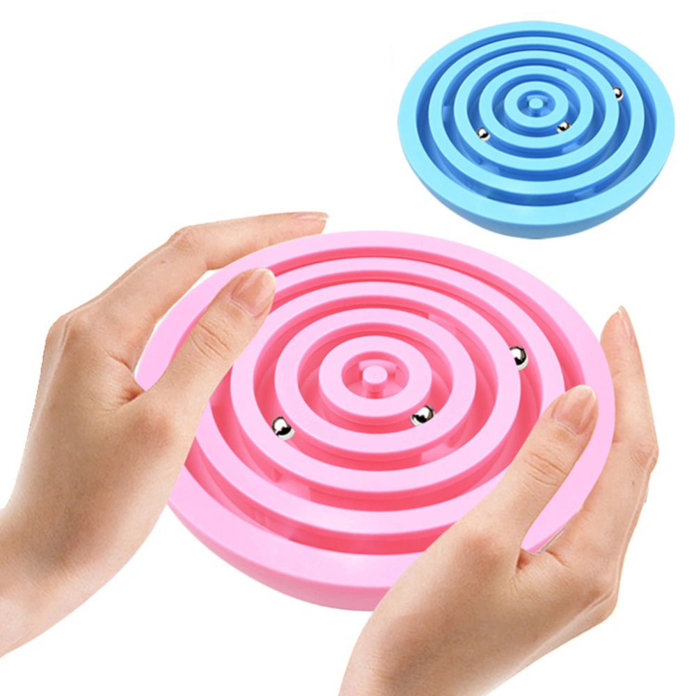 2PCS Funny Balancing Maze Toy Parent-child Maze Game Toy Creative Concentration Training Toy Early Educational Maze Ball Toy for Home Playing Sky-blue