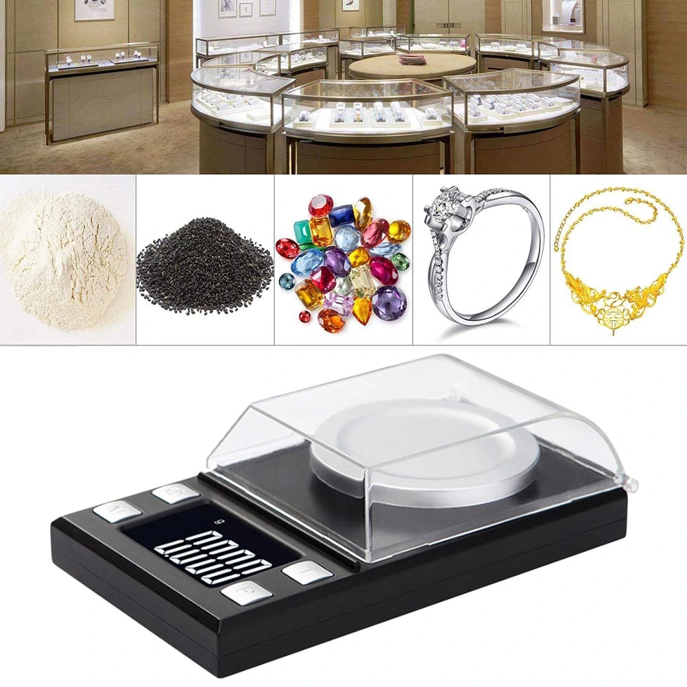 Mini Electronic Jewelry Scale 10g/0.001g High Precision Jewelry Scale Balance Electronic Digital Packet Scale (Black)