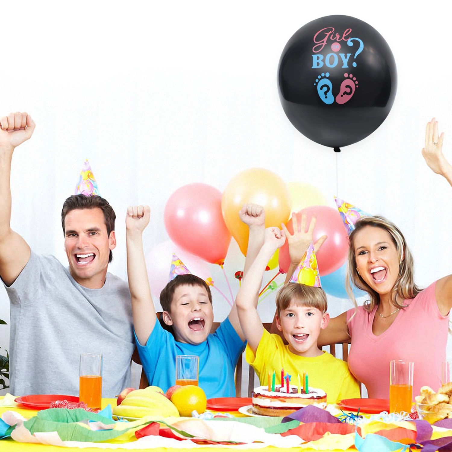 1 Set Boy or Girl Printed Balloon Baby Shower Balloon Baby Welcome Party Supply