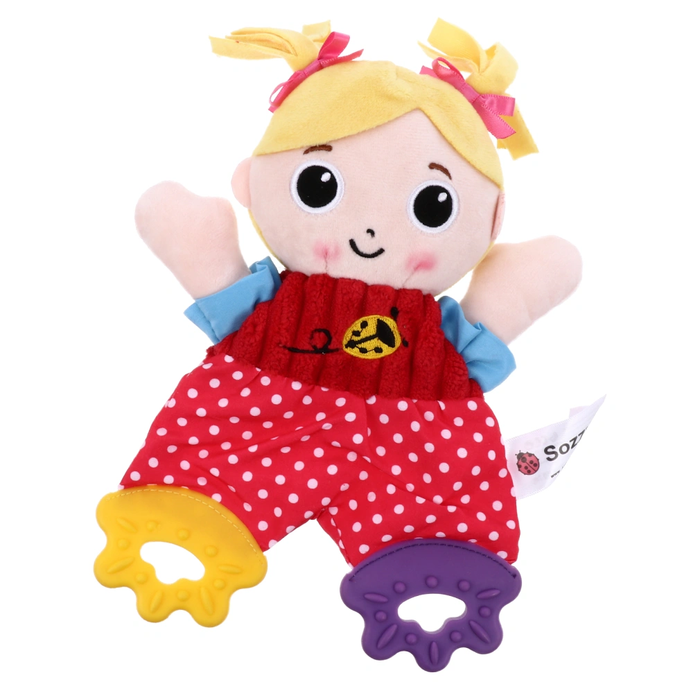 1 Pc Durable Interesting Plush Toy Girl Shape Baby Adorable Smoothing Toy