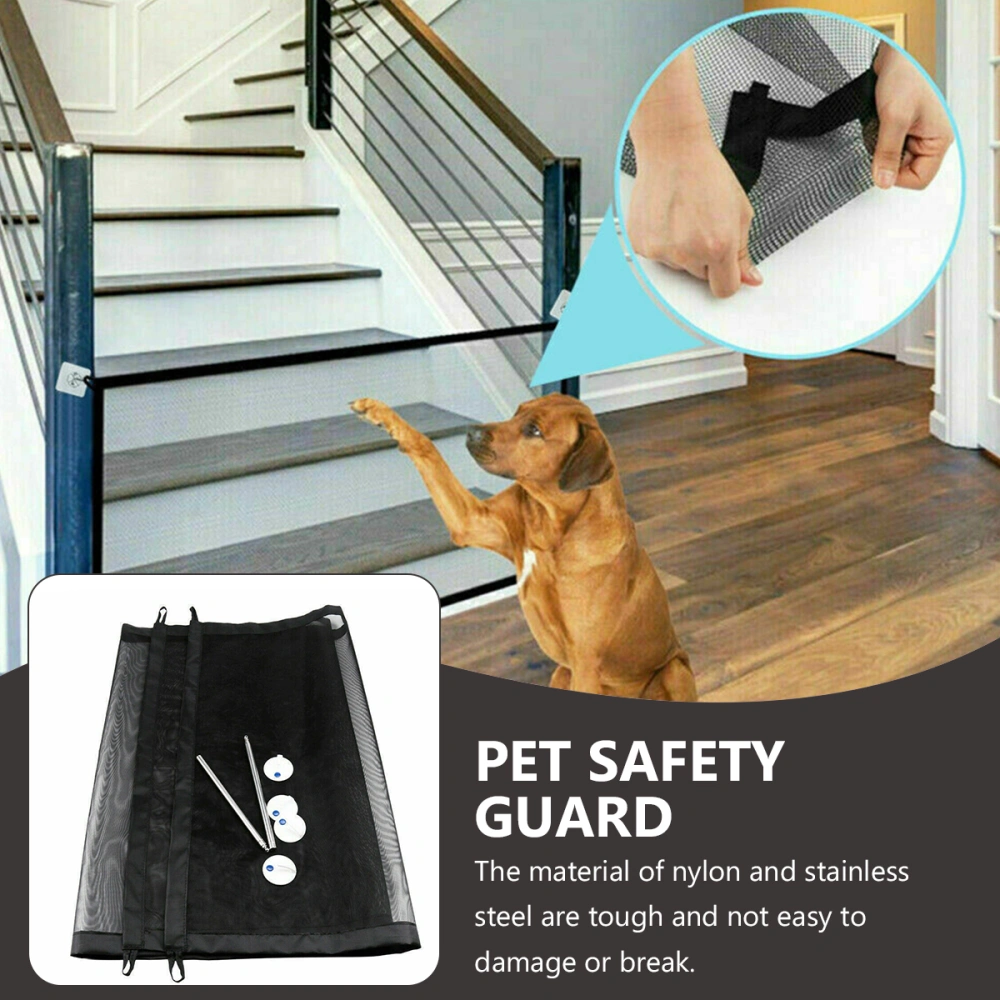 1 Set Pet Safety Guard Baby Safety Mesh Gate Retractable Pet Isolation Net Fence