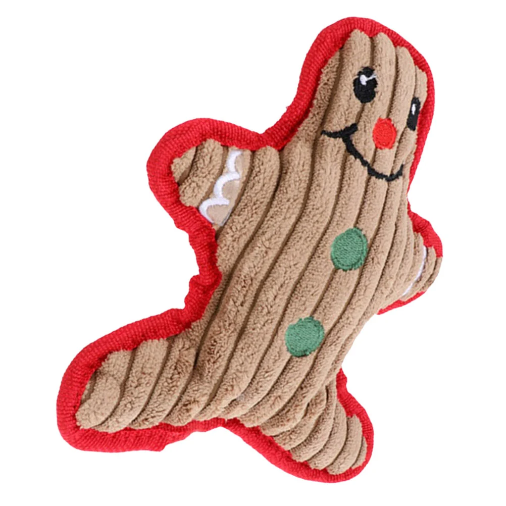 1pc Christmas Squeak Toy Pet Bite Chew Toy Dog Sound Toy Plush Dog Toy