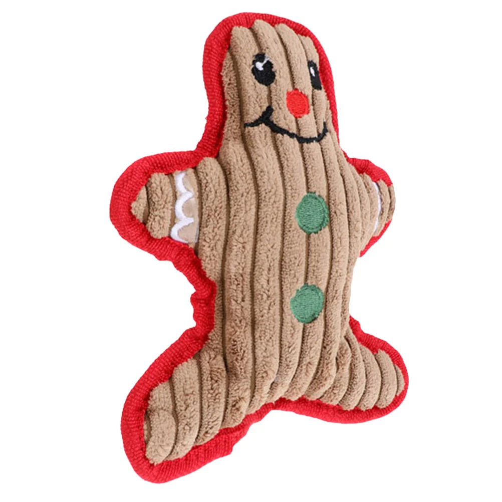 1pc Christmas Squeak Toy Pet Bite Chew Toy Dog Sound Toy Plush Dog Toy
