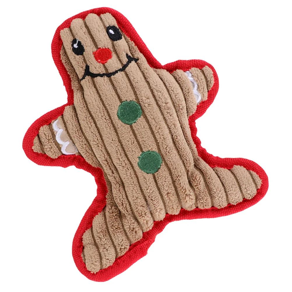 1pc Christmas Squeak Toy Pet Bite Chew Toy Dog Sound Toy Plush Dog Toy