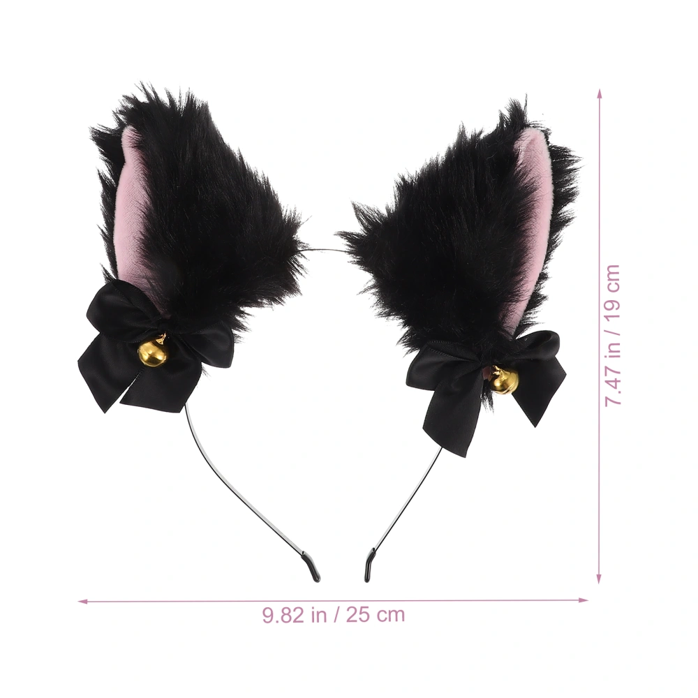 2Pcs Cat Costume Accessories Cat Ears Headband Cat Tail for Women Girls Kids