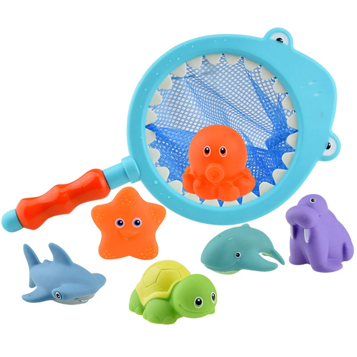 12Pcs Animal Design Bath Toys Squeeze Sound Bath-time Fun Toys Squeaky Toy