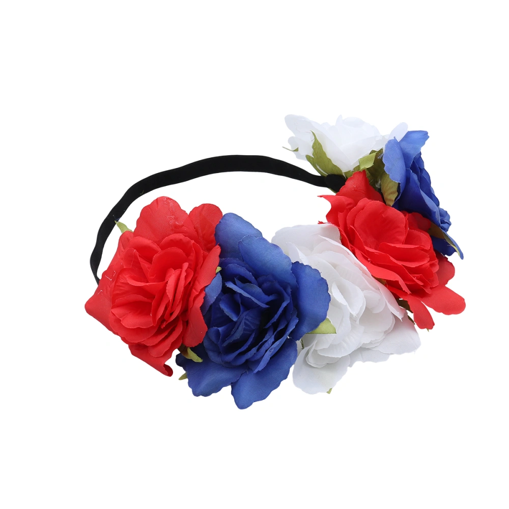 Patriotic Flower Headband Kids Adults Hairband for American National Day Independence Day 4th of July