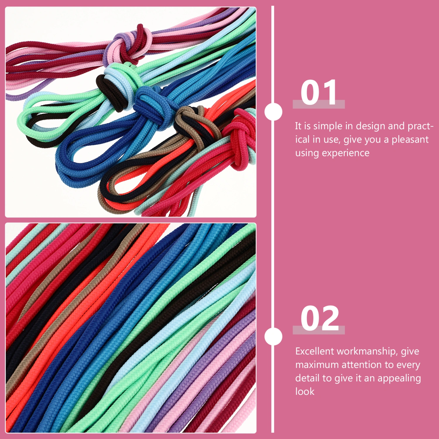 30PCS Replacement Round Shoelaces Colorful Shoes Laces Strings for Sports Shoes Sneakers Skates (1m)