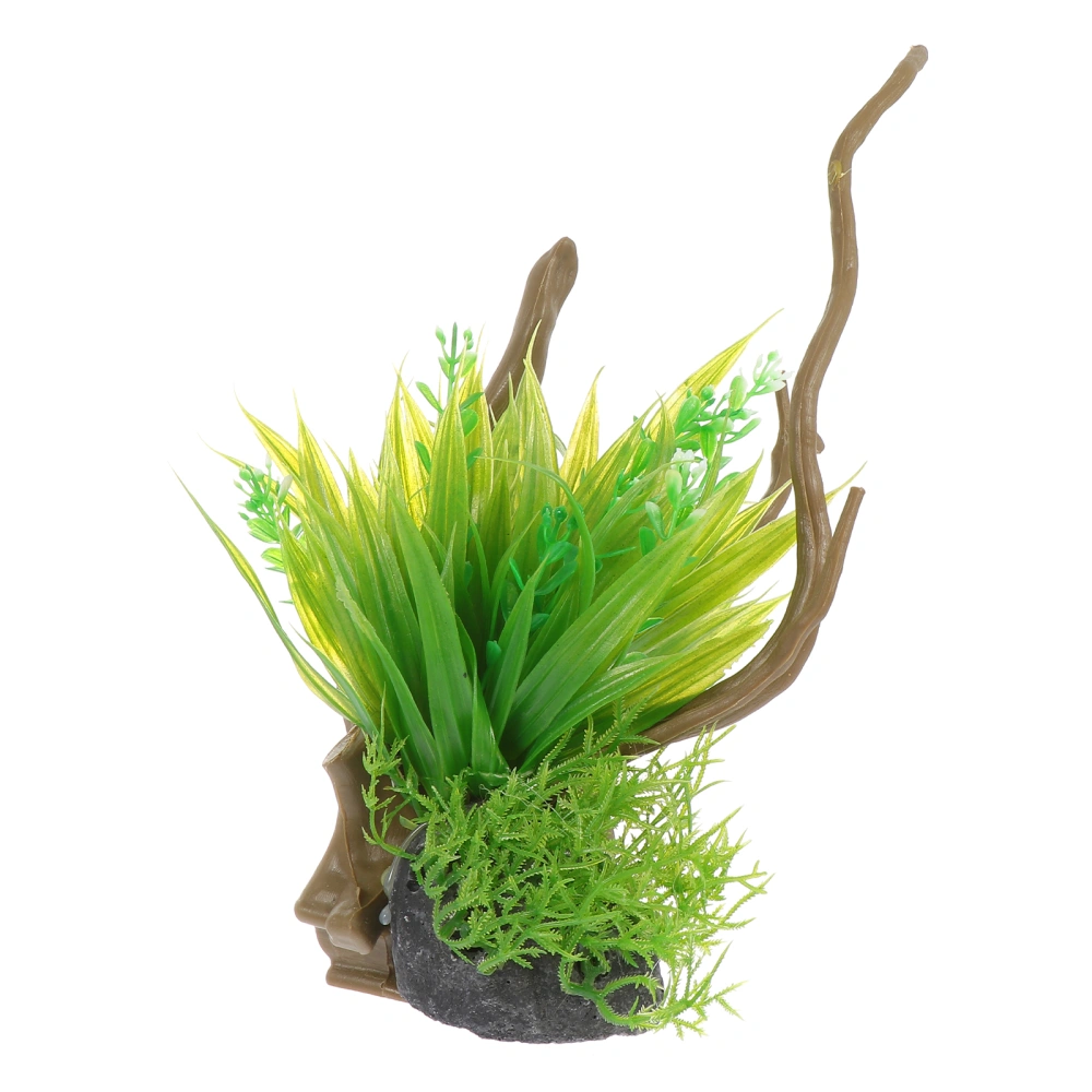 1PC Artificial Tree Root Water Grass Ornament Aquarium Decor Landscape Ornament