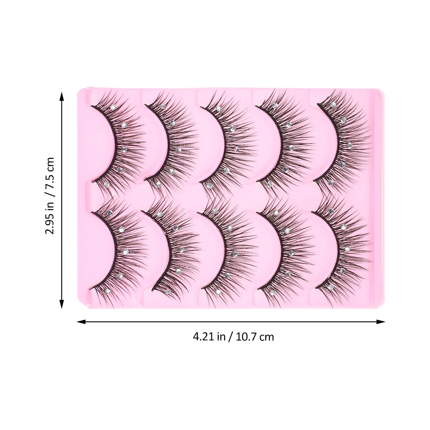 10 Pairs Dense Eyelashes False Eye Lashes Makeup False Eyelashes with Diamonds