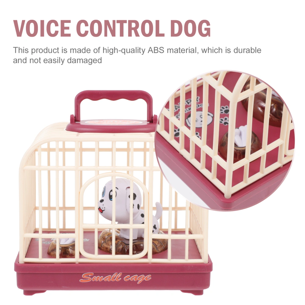 1Pc Small Caged Dog Toy Mini Voice-controlled Induction Plaything for Children