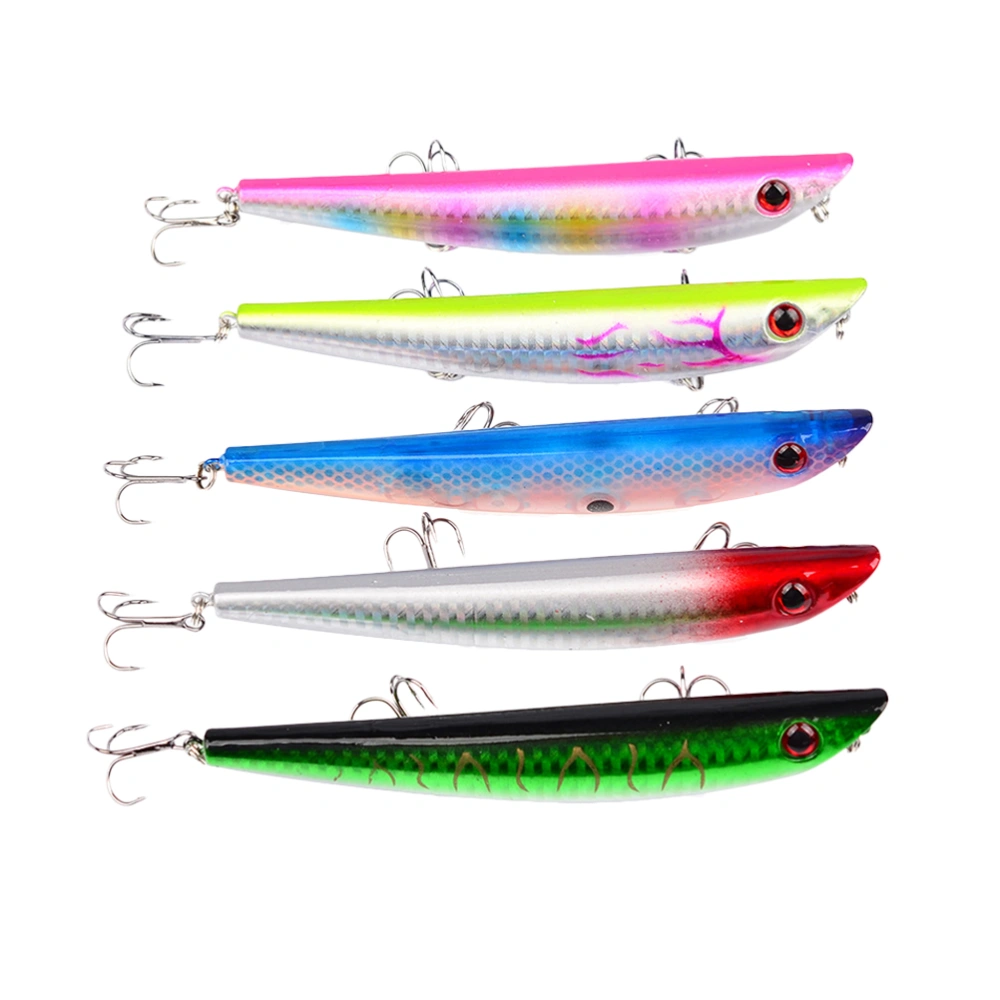 5PCS 12cm/17g Fish Shape Simulation Lure Bait Plastic Fishing Baits Accessories for Outdoor Fishing Trip Holiday