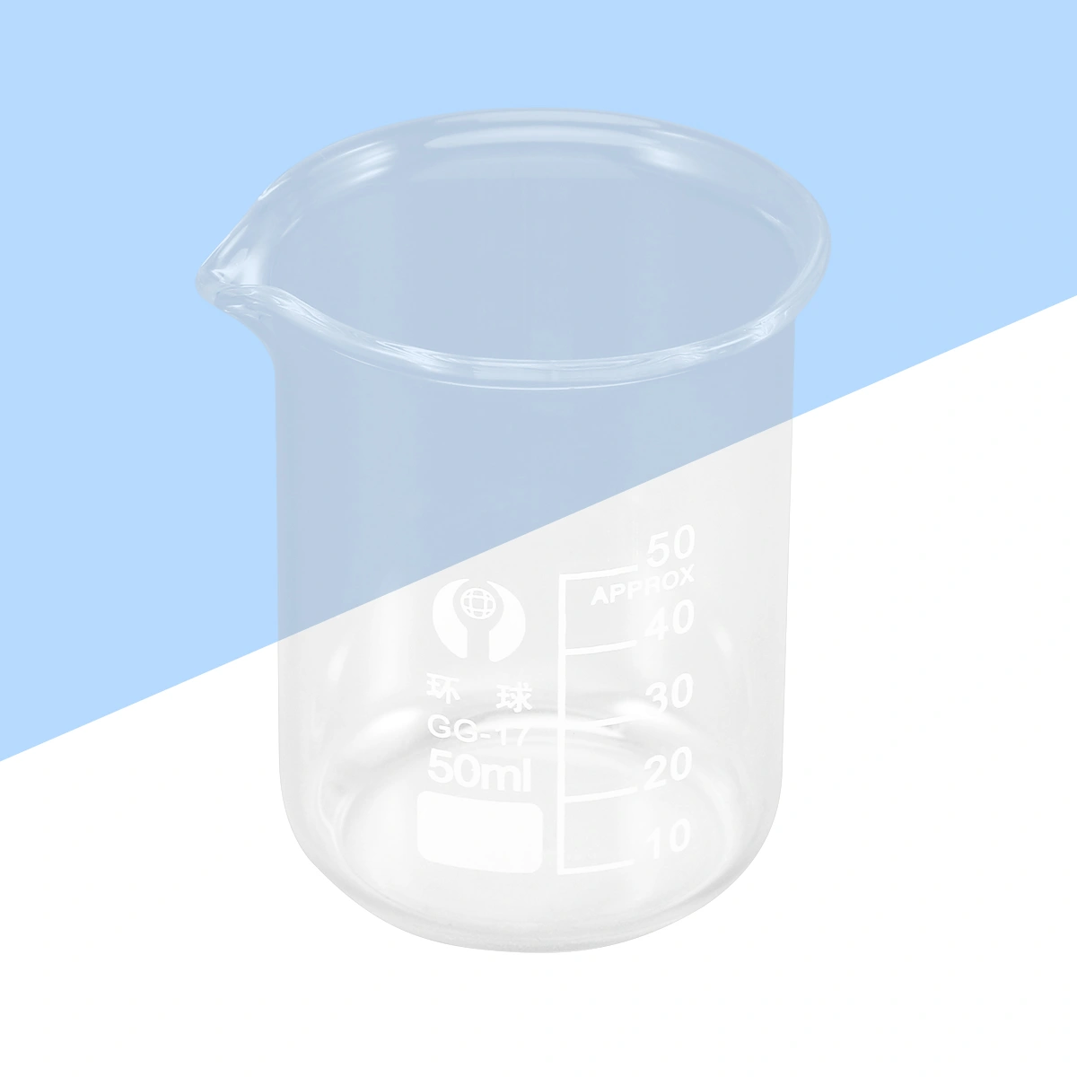 50ML Glass Beaker Premium Durable Graduated Household Kitchen Measuring Cup Drink Water Beaker Chemistry Glassware