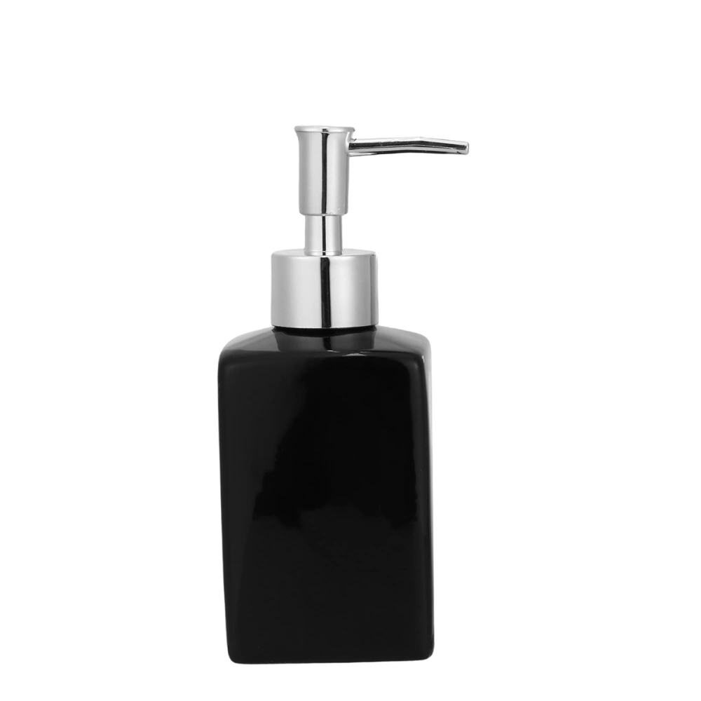 Household Soap Bottle Hand Press Whipped Bottle Portable Bubble Bottle Ceramic Hand Sanitizer Bottle Facial Cleaning Tool for Hotel Bathroom Black