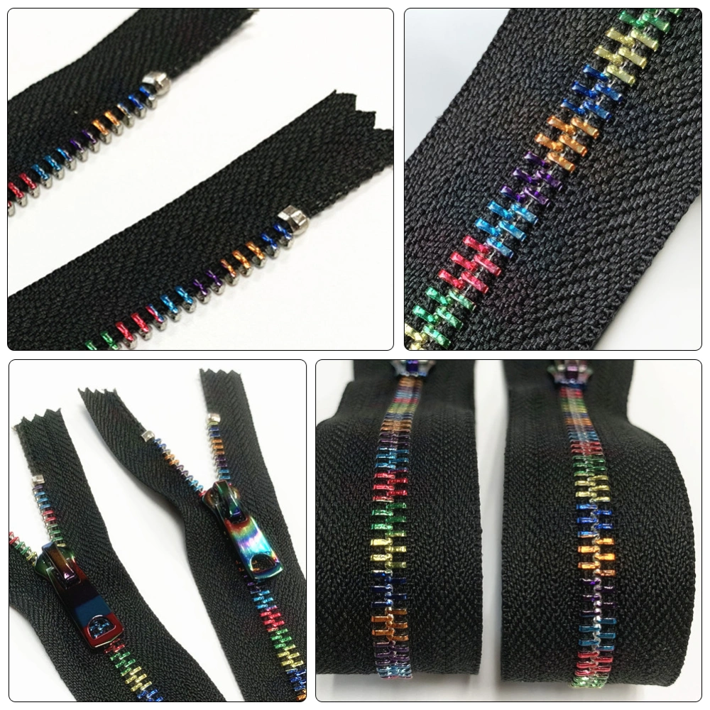 Colorful Zipper Decorative Zipper DIY Metal Zipper Sewing Zip Garment Accessory