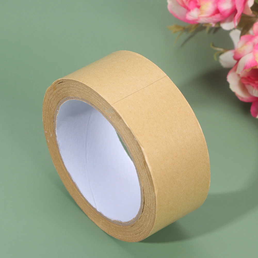 5Pcs Kraft Paper Tapes Solid Color Decorative Stickers Simple Tape Gift Packaging Band for DIY Craft (40mm Wide x 25m Long)