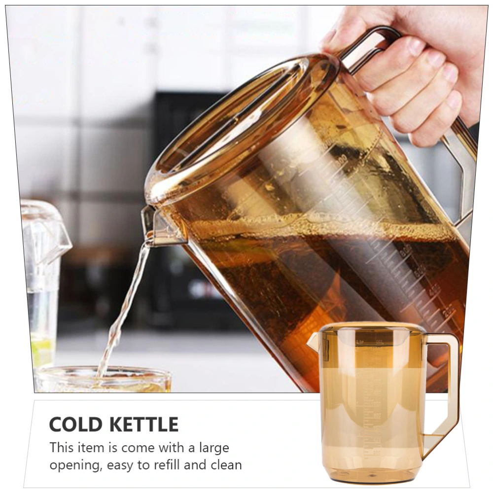 1pc Plastic Juice Kettle Cold Kettle High Temperature Cold Kettle for Home (Tan)