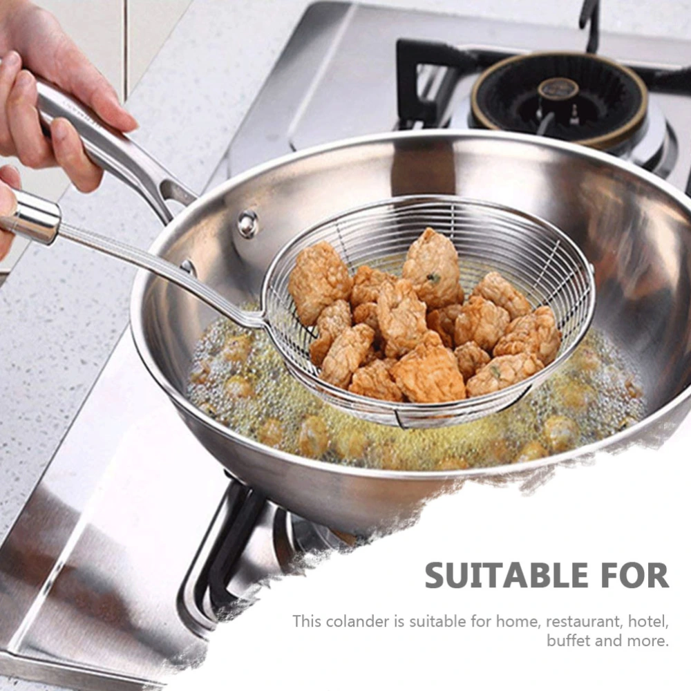 Stainless Steel Oil Colander Scoop Frying Slotted Spoon Food Serving Strainer