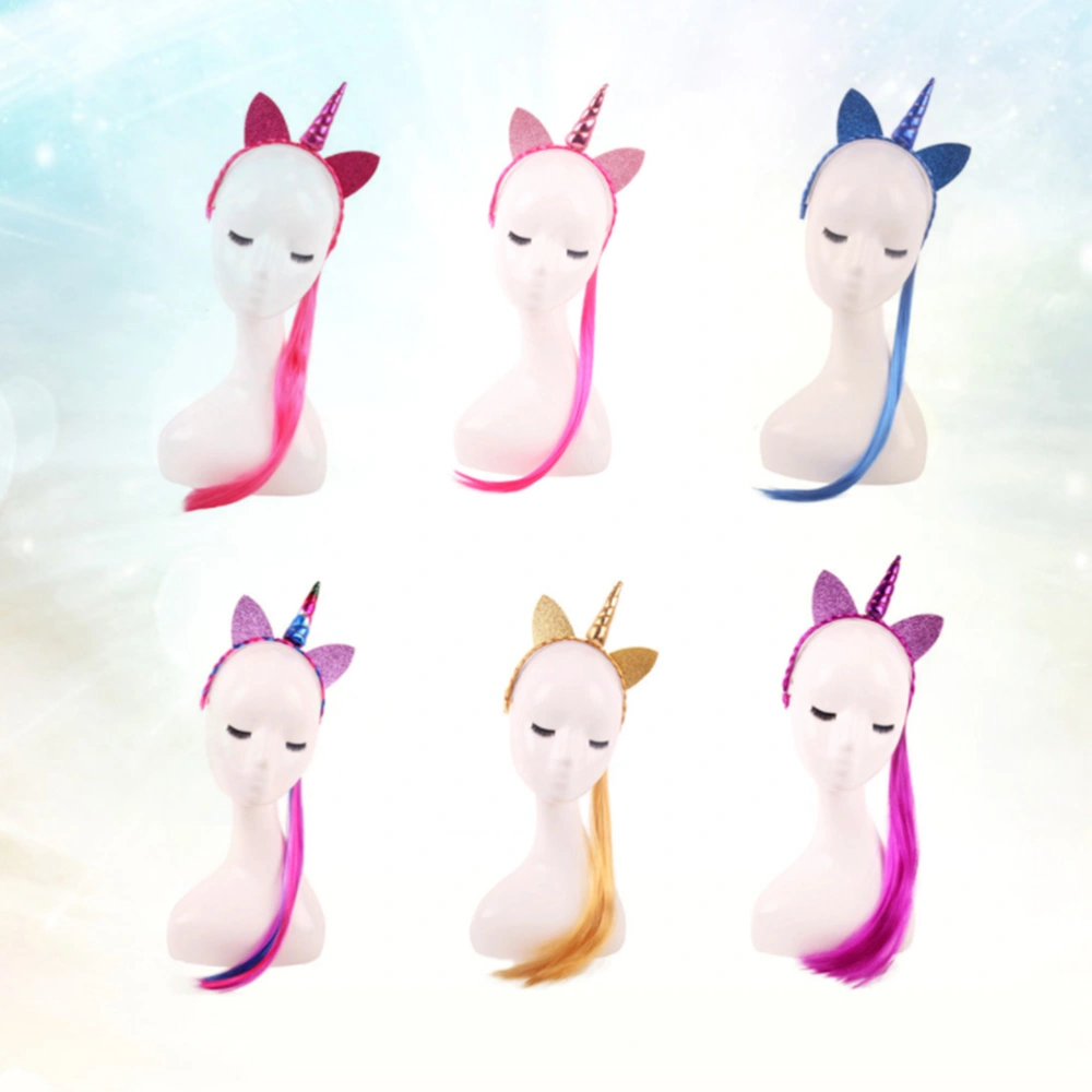 4pcs Unicorn Hairband Tassels Hair Hair Accessories for Girls Kids Children