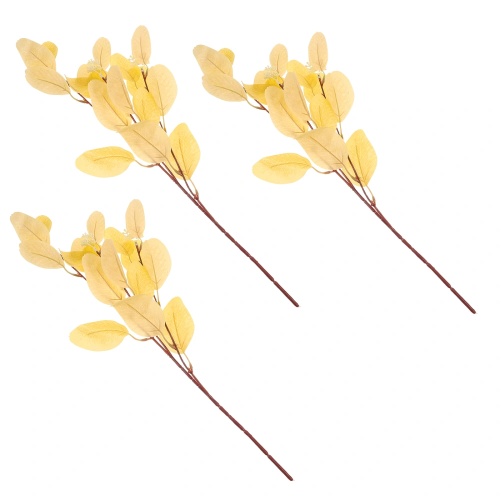 3pcs Artificial Eucalyptus Leaves Bouquet Fake Bouquet Filler Plastic Plant