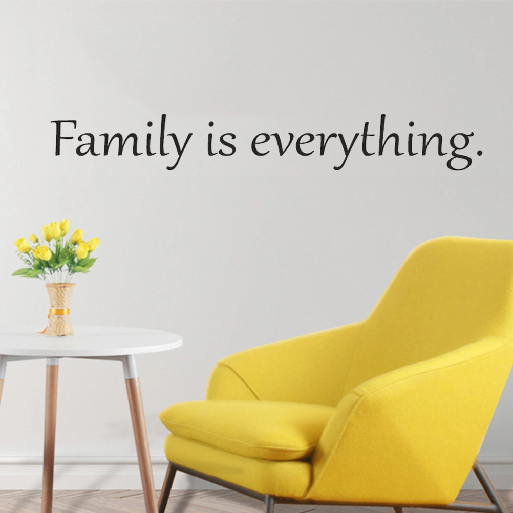 Family Words PVC Wall Paste Mural Art Sticker for Bedroom Living Room