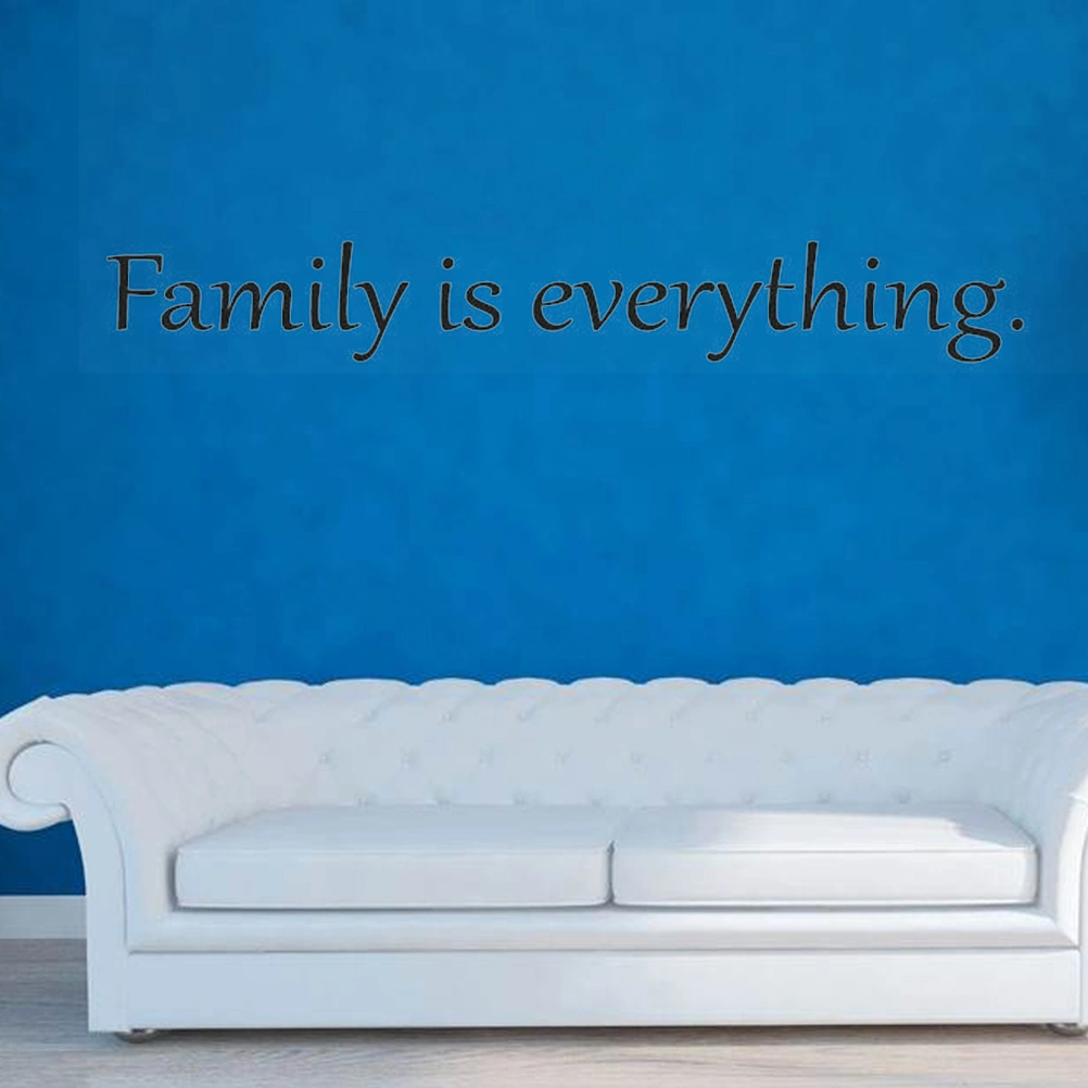 Family Words PVC Wall Paste Mural Art Sticker for Bedroom Living Room