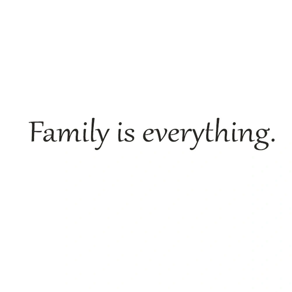 Family Words PVC Wall Paste Mural Art Sticker for Bedroom Living Room