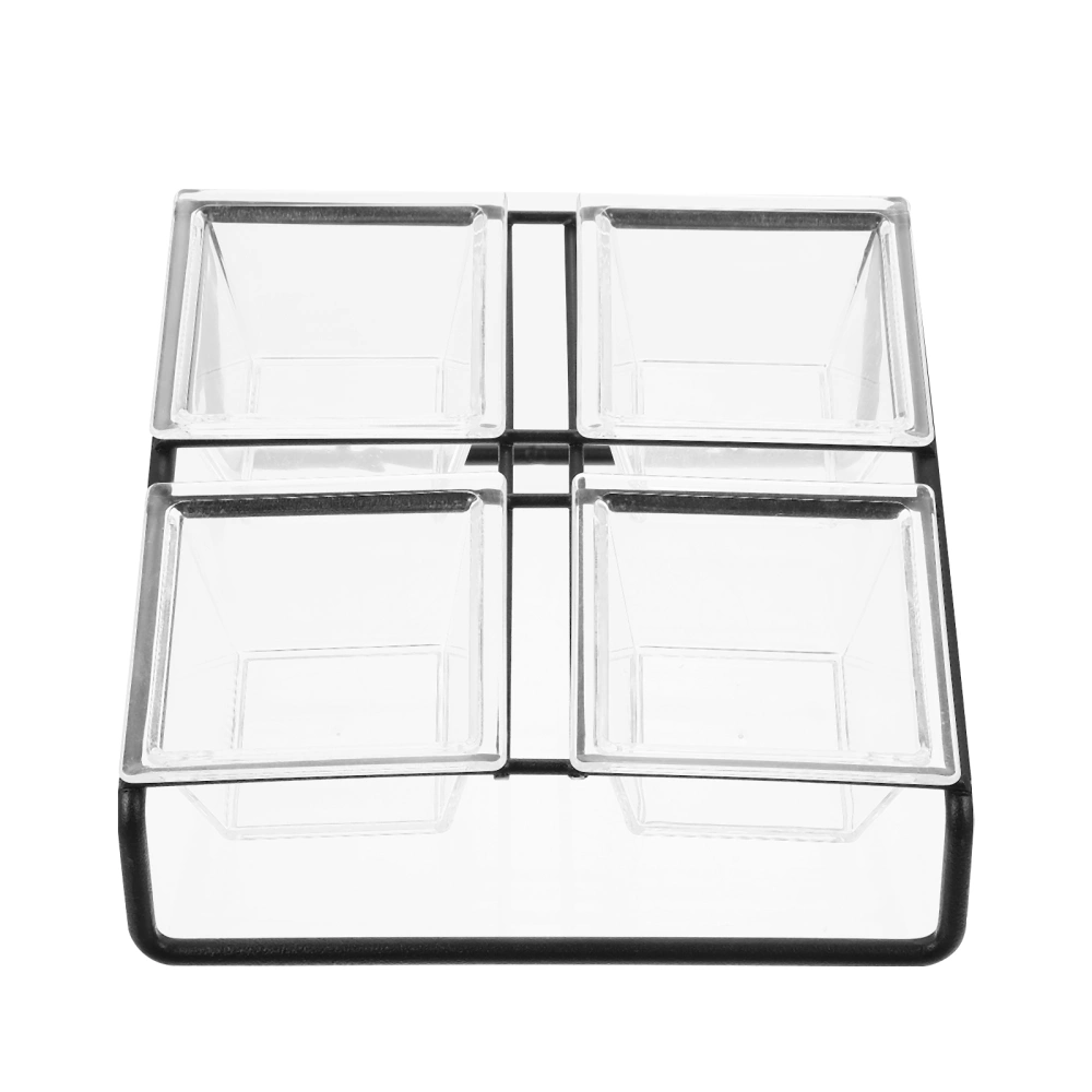 1 Set Snack Tray Square Snack Plate Food Storage Plate Clear Food Storage Tray