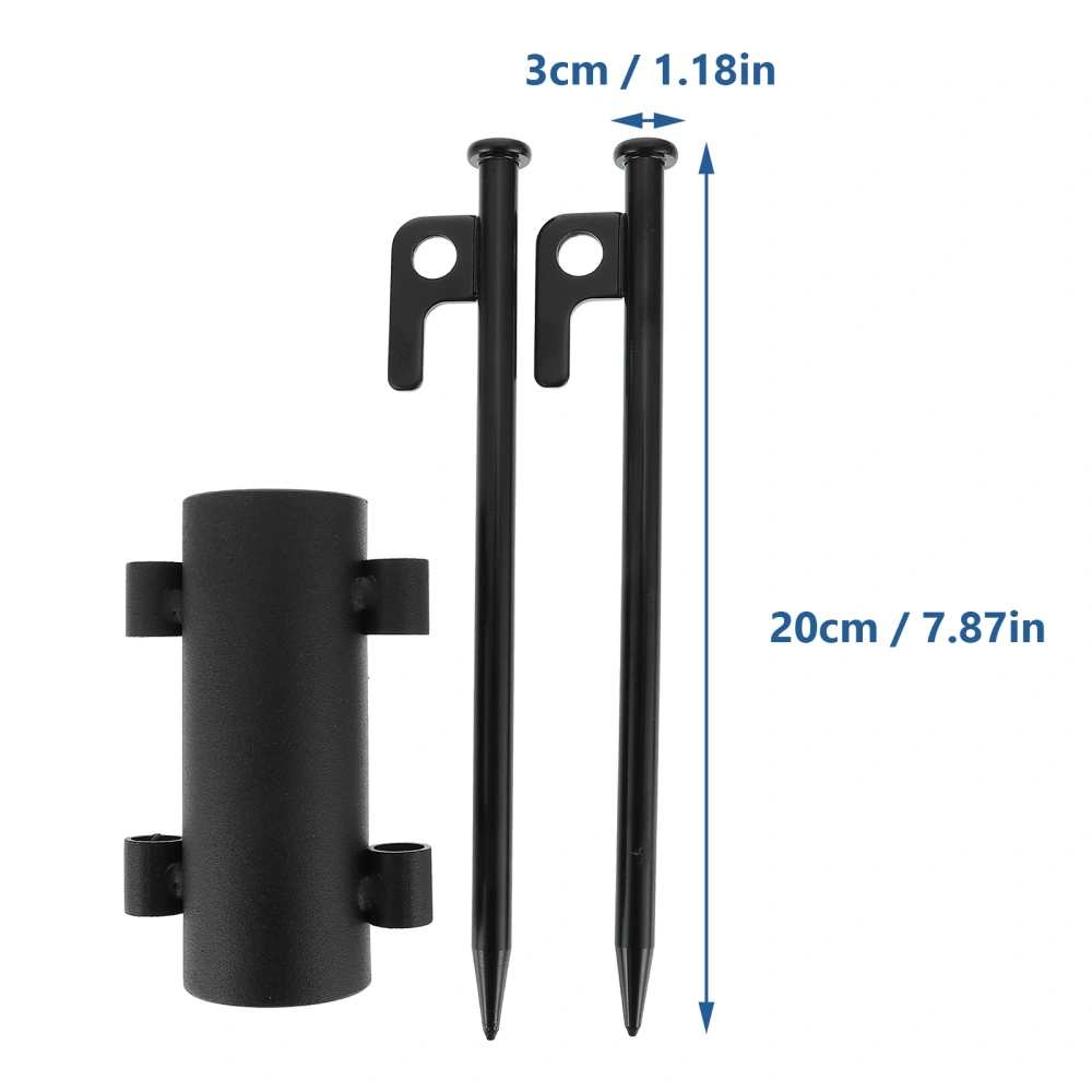 1 Set of Camping Tent Rod Holder Reinforced Canopy Support Awning Pole Stand