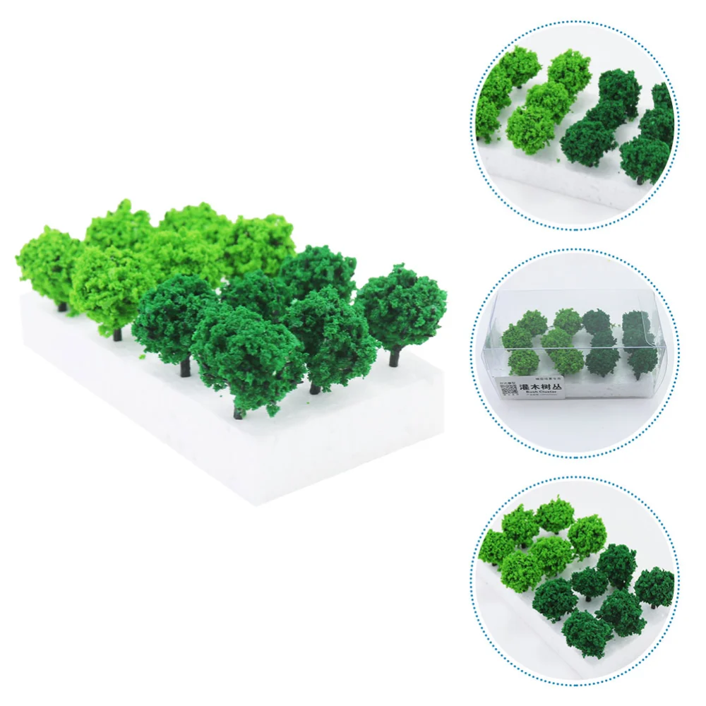 1 Box Mini Bush Tuft Model Miniature Bush Cluster Vegetation Sand Table Decor