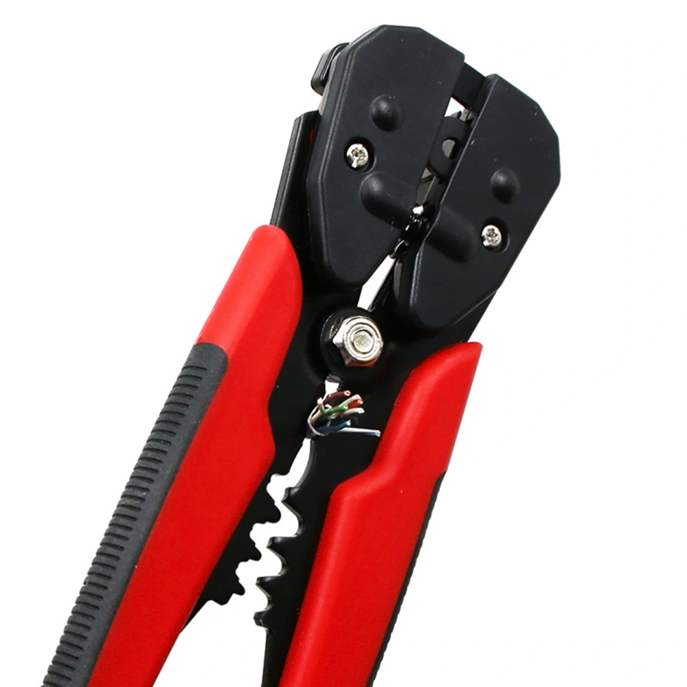 Professional Wire Striper Cutter Stripper Crimper Pliers Terminal Tool(Red)