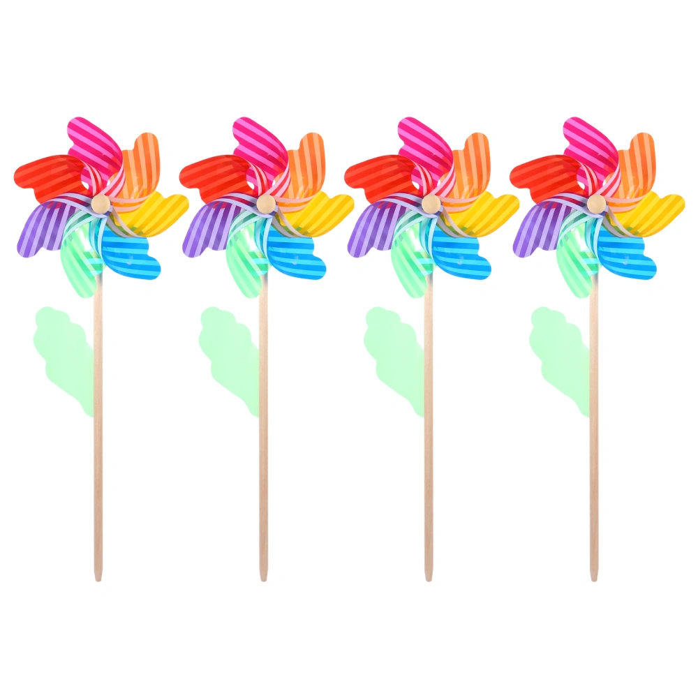 4Pcs Colorful Windmill Toy Wind Windmill Kids Windmill Yard Decoration