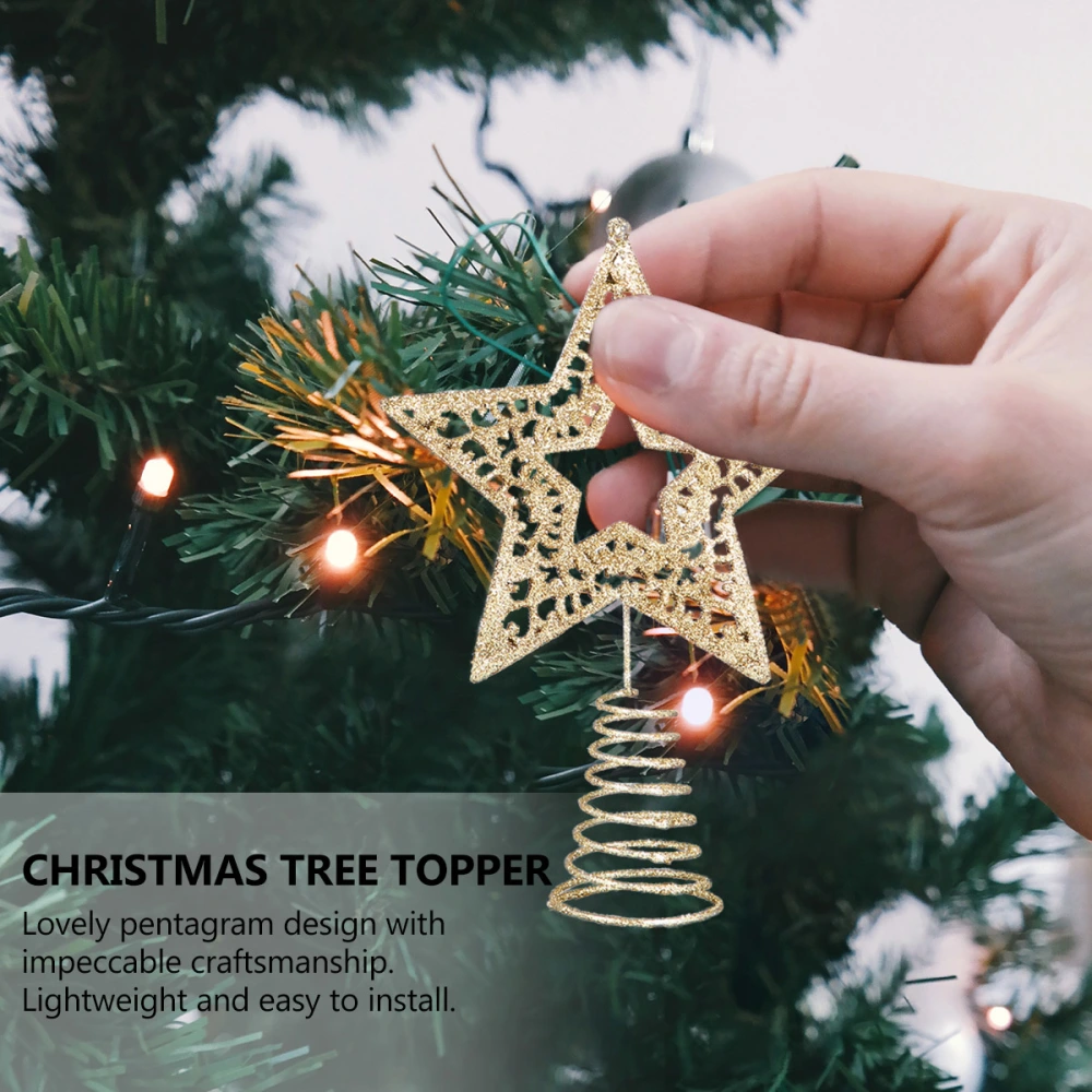 Tree Golden Star Decor Christmas Tree Star Christmas Tree Ornament for Home Shop