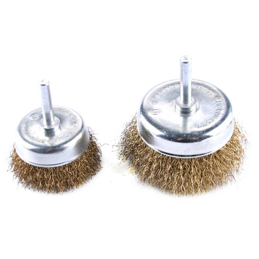 6*75mm Wire Cup Brush with Crimped Steel Bristles Attaches to Most Power Drills to Clean & Scrub Surfaces