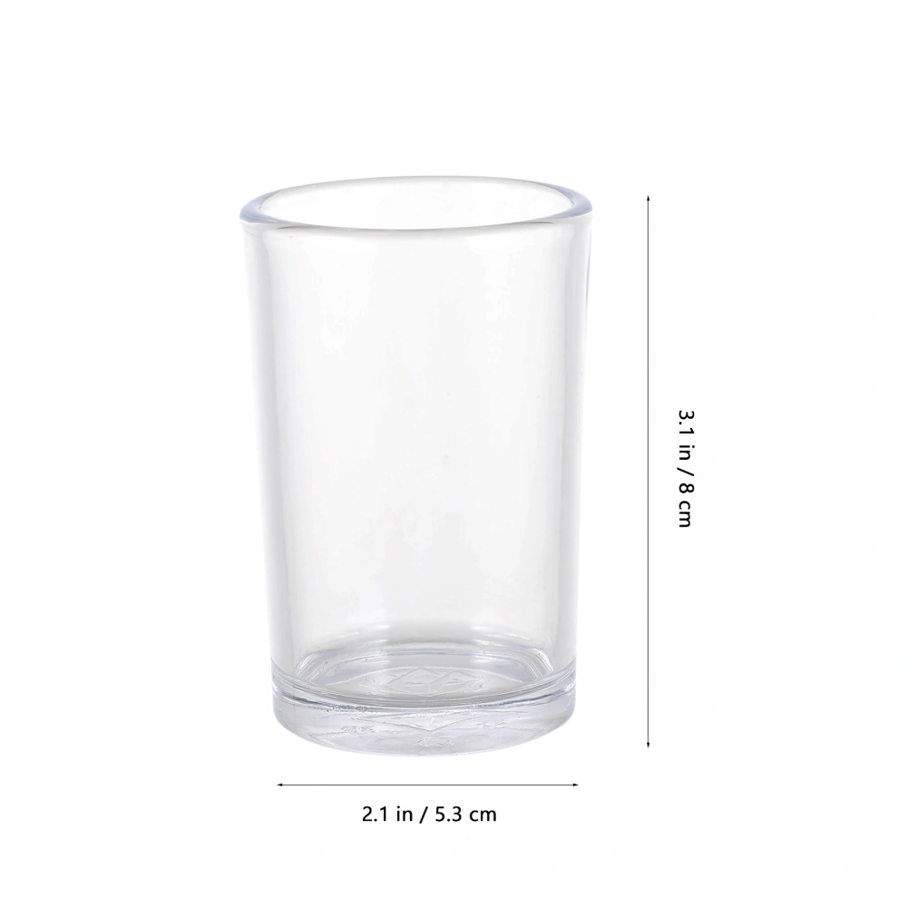 6pcs Milk Glass Cups Transparent Glass Water Cup Milk Drinking Cups for Home