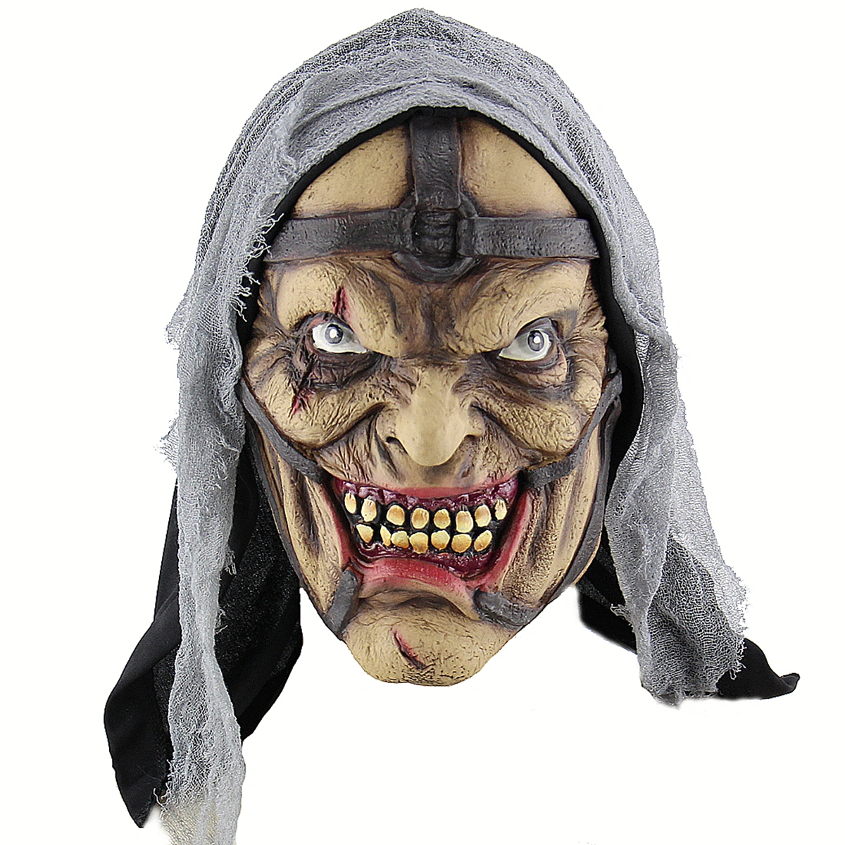 Halloween Cosplay Mask Horrific Mask Creepy Terrifying Toothy Wizard Mask