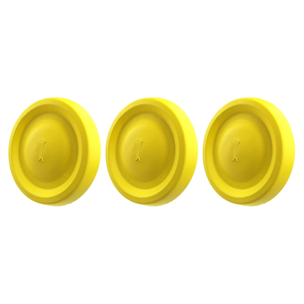 1pc Pet Flying Disc Flying Plate Dog Outdoor Supply Pet Plaything (Yellow)