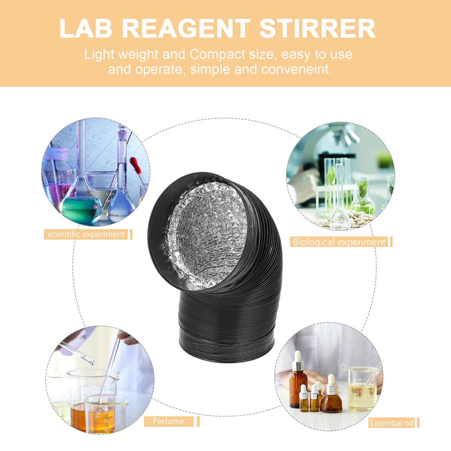 1Pc PTFE Stir Bar Alkali Resistance Mixing Paddle Chemistry Reagent Stirrer