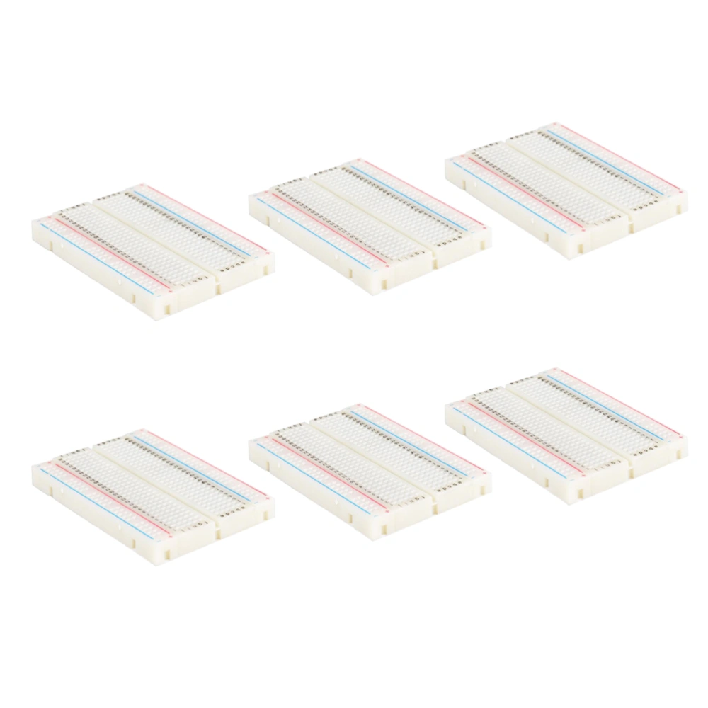 8pcs Experiment Solderless Breadboard with Adhesive Tape 400-Points (White)